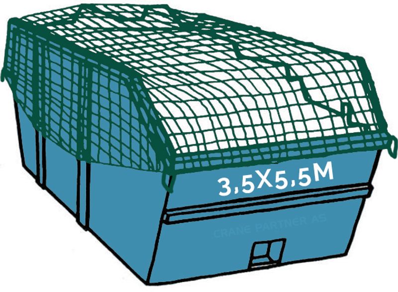 Containernett 3,5 x 5,5m maske 45mm, 12mm tau